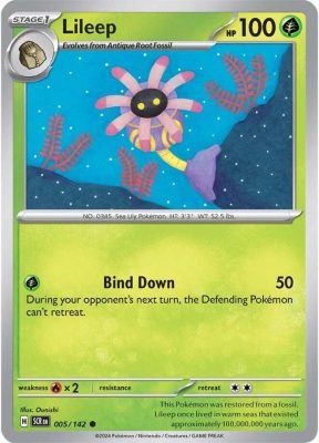 Lileep 005/142 - Pokemon Stellar Crown