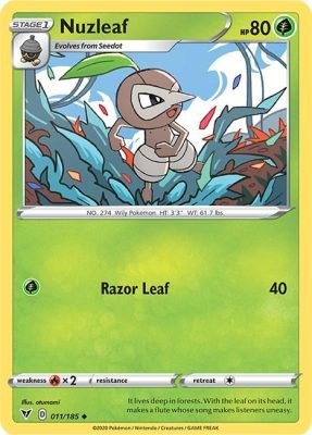Nuzleaf 011-185 - Pokemon Vivid Voltage