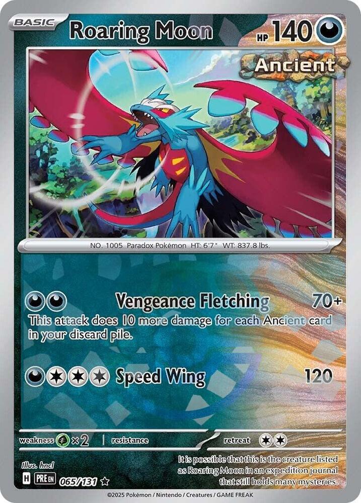 Roaring Moon 065/131 Masterball Pattern - Pokemon Prismatic Evolutions