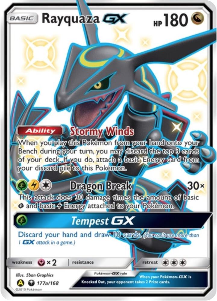 Buy the Rayquaza GX - 177a/168 - Alternate Art Promos online at