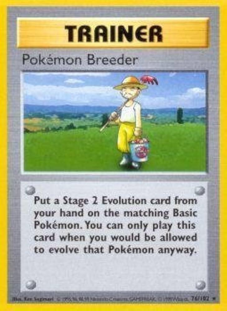Trainer: Pokemon Breeder 76/102 - Pokemon Base Set (LP)