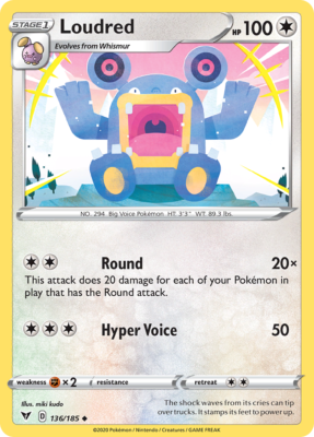 Loudred 136/185 - Pokemon Vivid Voltage