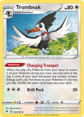 Trumbeak 144/185 - Pokemon Vivid Voltage