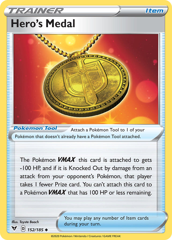 Hero's Medal 152//185 - Pokemon Vivid Voltage