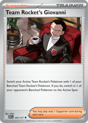 Team Rocket's Giovanni 204/217 - Ascended Heroes