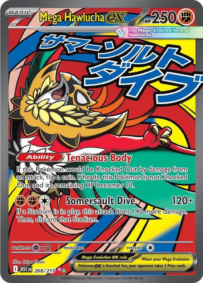 Mega Hawlucha Ex 268/217 - Pokemon Ascended Heroes
