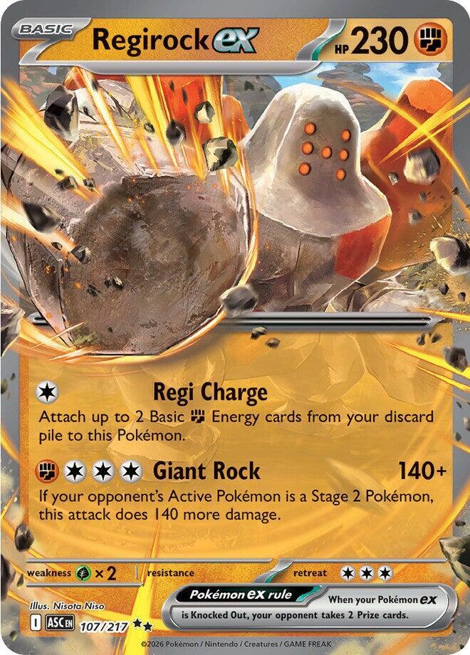 Regirock ex 107/217 - Pokemon Ascended Heroes