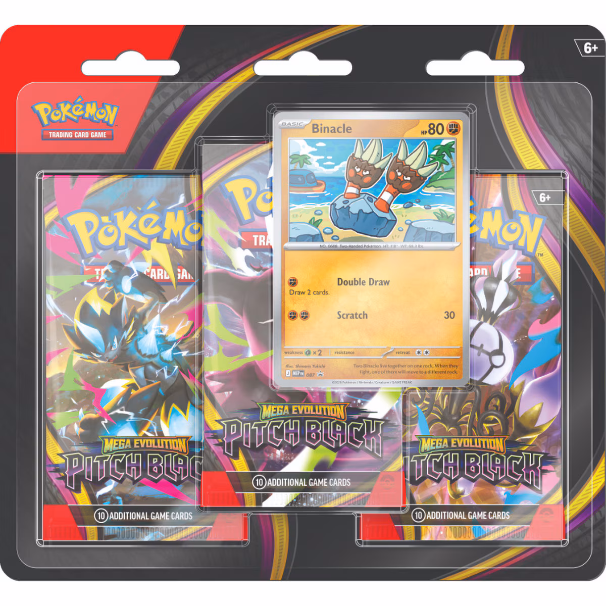 Pokémon: Mega Evolution—Pitch Black: 3-pack Blister